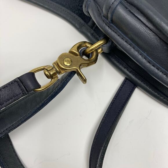 COACH Prairie Bag #9954 Blue Leather Flap Turnlock Vintage 90s Crossbody Bag - Picture 14 of 16